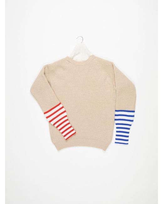 La Fetiche White Jean Michel Traditional Fisherman's Sweater