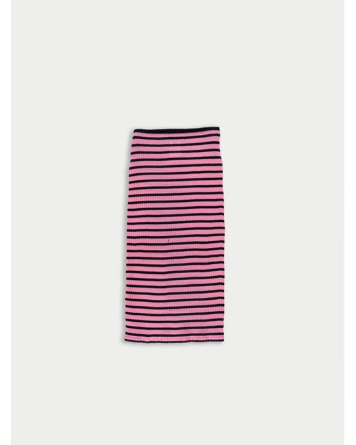 La Fetiche Red Julie Ribbed Tube Skirt
