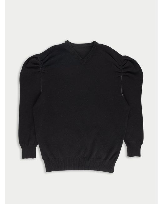 Women's Blue Victor Oversized V-Neck Jumper