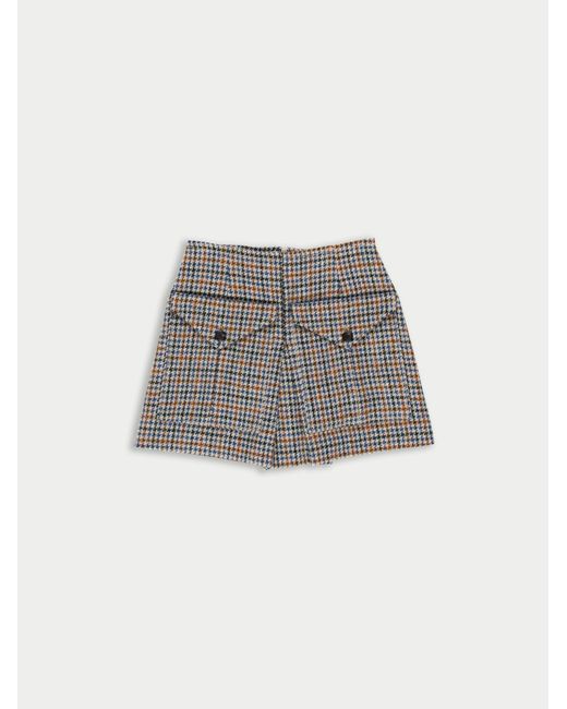 La Fetiche Gray Brigitte Tweed Mini Skirt