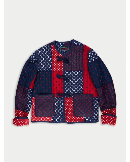 La Fetiche Blue Janis Quilted Reversible Jacket