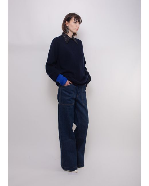 La Fetiche Blue Bryan Lambswool Sweater