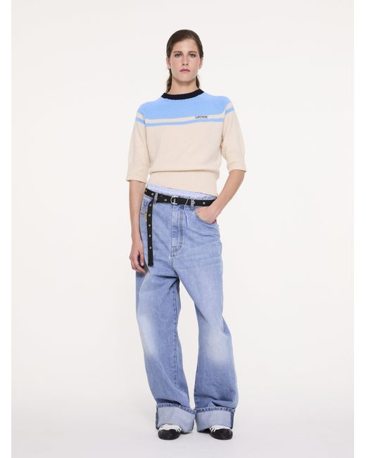 La Fetiche Blue Ady 3/4 Sleeve Sweater
