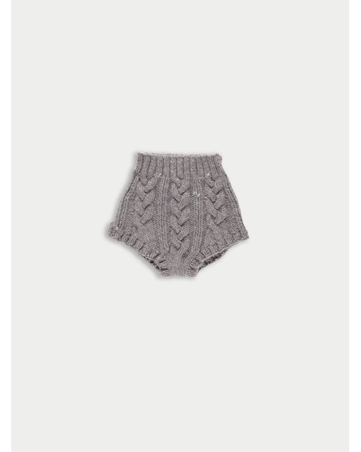 Women's Grey Edie Hand Knitted Cable Trousers