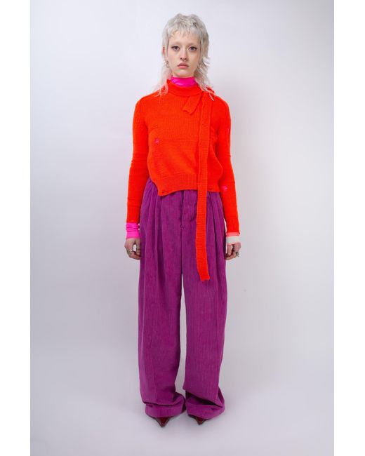 La Fetiche Red Johnny Shunken Fit Sweater