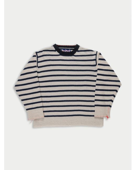 La Fetiche Multicolor Olga Striped Crew Neck Sweater