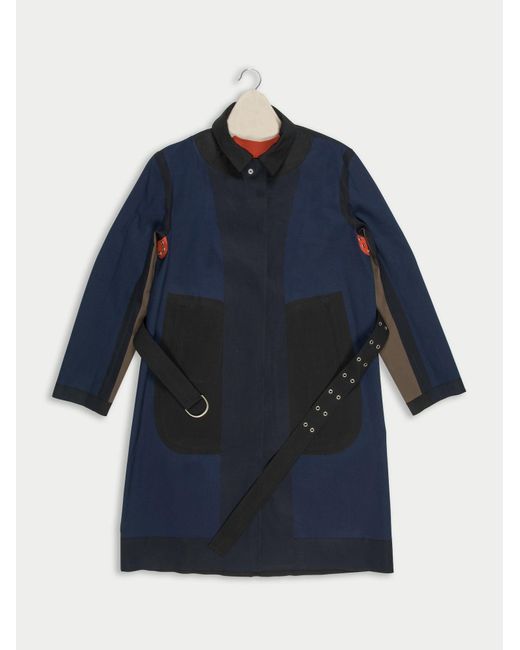 La Fetiche Blue Lauren Traditional Waterproof Trench Coat
