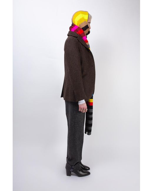 La Fetiche Brown Bianca Tweed Tailored Riding Jacket