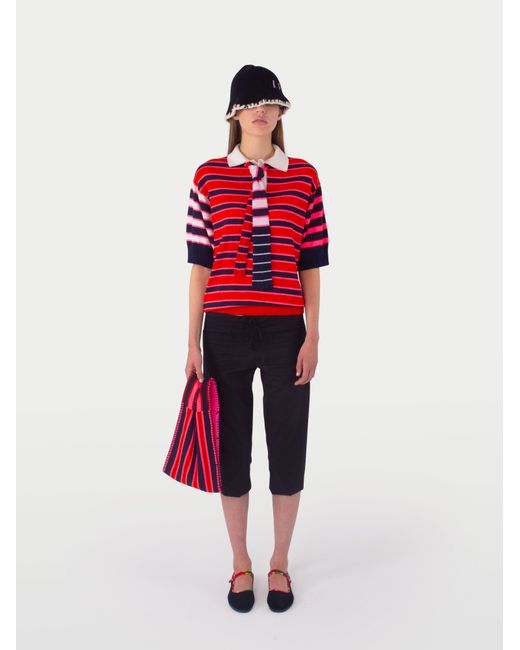 La Fetiche Red Winnie Rugby Top