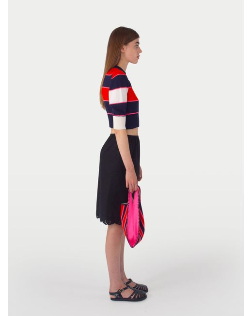 La Fetiche Red Luna Striped Sweater