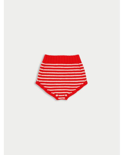 La Fetiche Red Edie Striped Pants