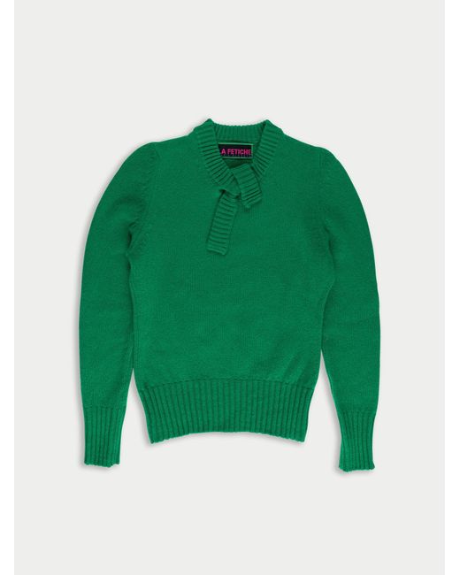 Women's Green Gloria Crew Neck Jumper