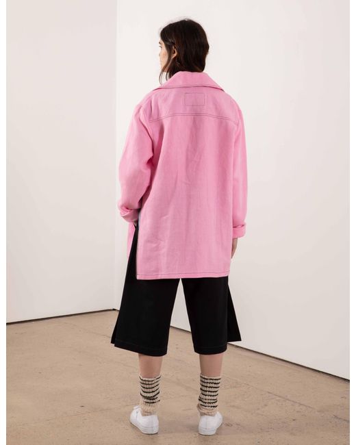 La Fetiche Pink Andre Scottish Hand Dyed Linen Overshirt