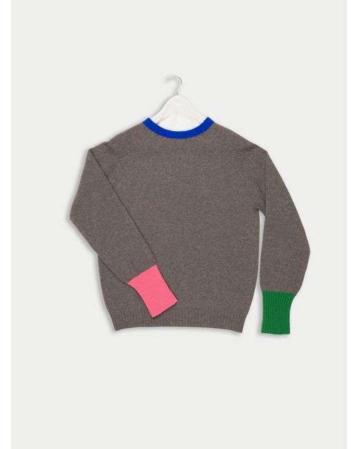 Women's Grey Bryan Oversized Lambswool Jumper