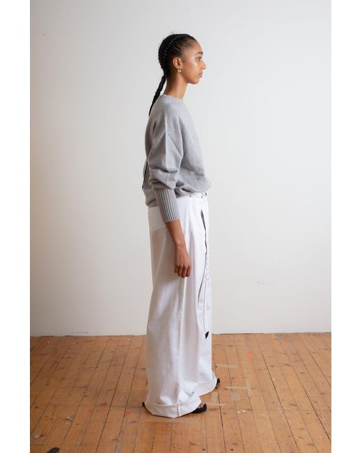 La Fetiche Gray Bryan Oversized Lambswool Sweater