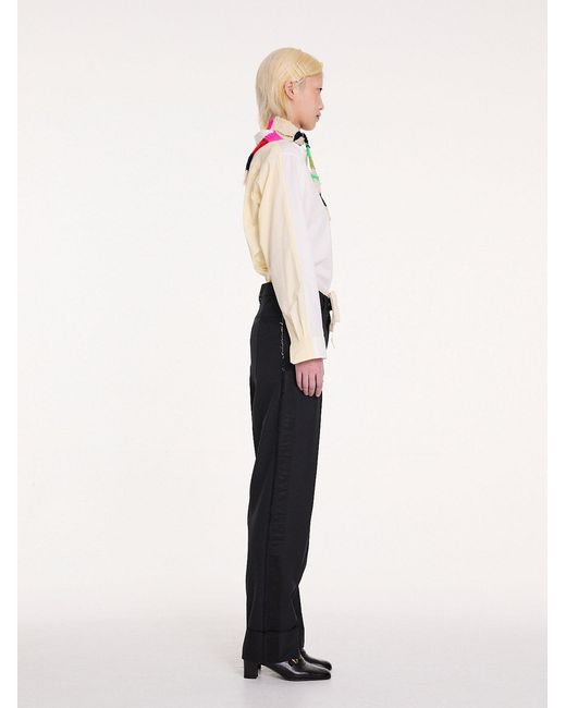 La Fetiche White June Colour Blocked Shirt