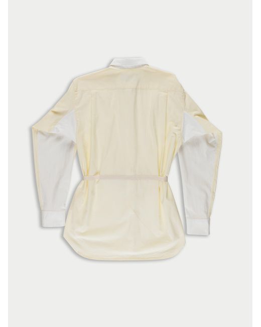 La Fetiche White June Colour Blocked Shirt