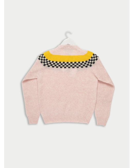 La Fetiche Pink Nova Fairisle Shetland Sweater