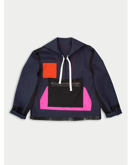 La Fetiche Blue Petra Reversible Sailor Style Cagoule