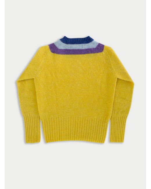 La Fetiche Yellow Sophie Brushed Crew Neck Sweater