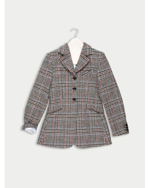 Women's Grey Bianca Tweed Tailored Riding Jacket
