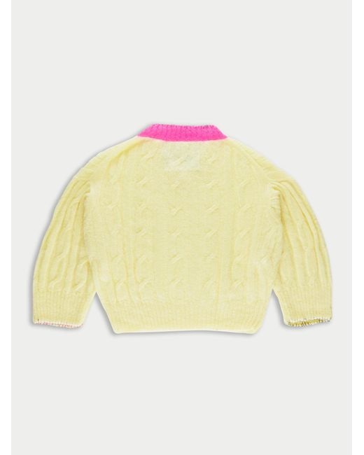 La Fetiche Yellow Rory V-Neck Sweater
