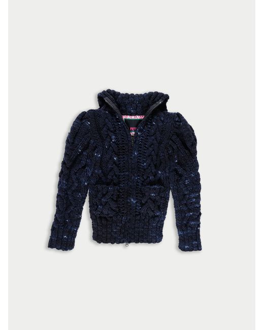 Women's Blue Cara Hand-Knitted Chunky Sailor Jacket