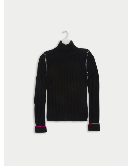 La Fetiche Black Polly Skinny Ribbed Sweater