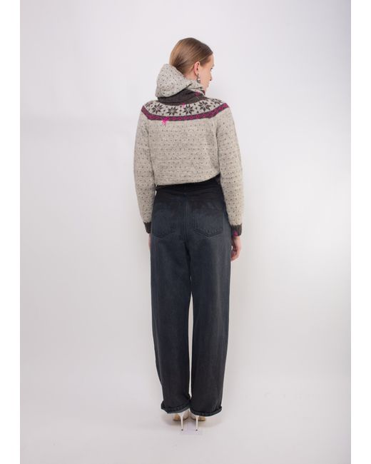 La Fetiche Gray Jude Fairisle Sweater