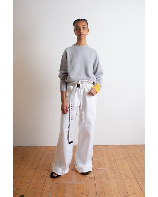 La Fetiche Gray Bryan Oversized Lambswool Sweater
