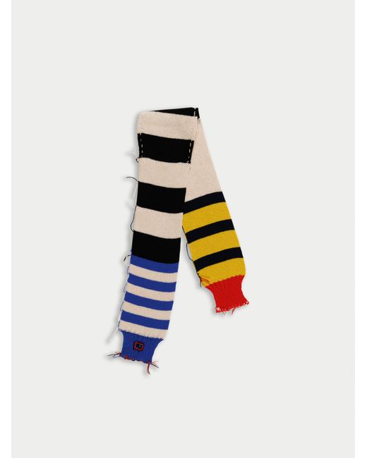 La Fetiche White Pasquier Striped Scarf