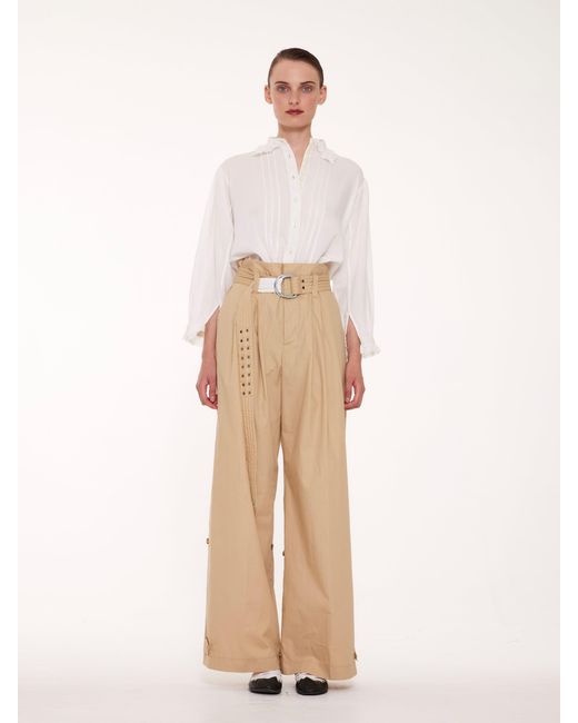 La Fetiche White Jane Cotton Twill Blouse