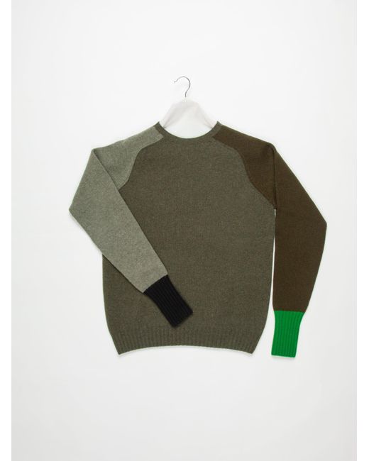 La Fetiche Green George Oversized Lambswool Sweater