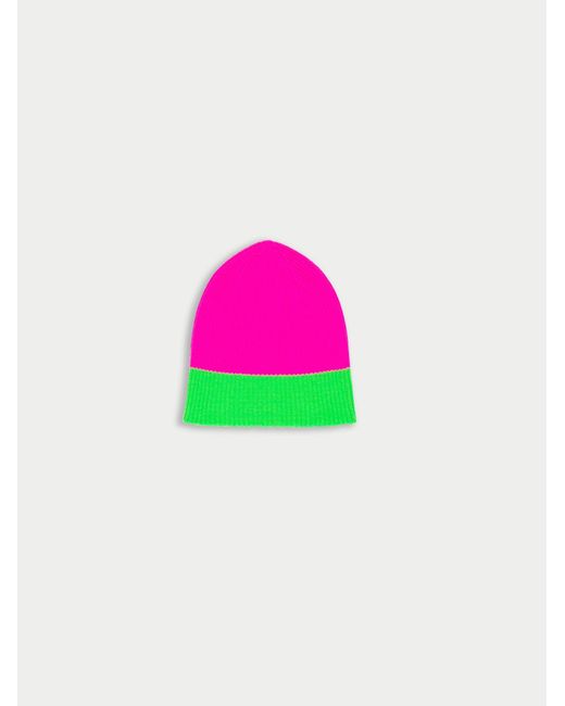 La Fetiche Pink Mikey Ribbed Beanie