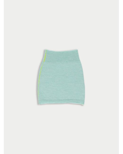 Women's Blue Akio Knitted Bodycon Skirt