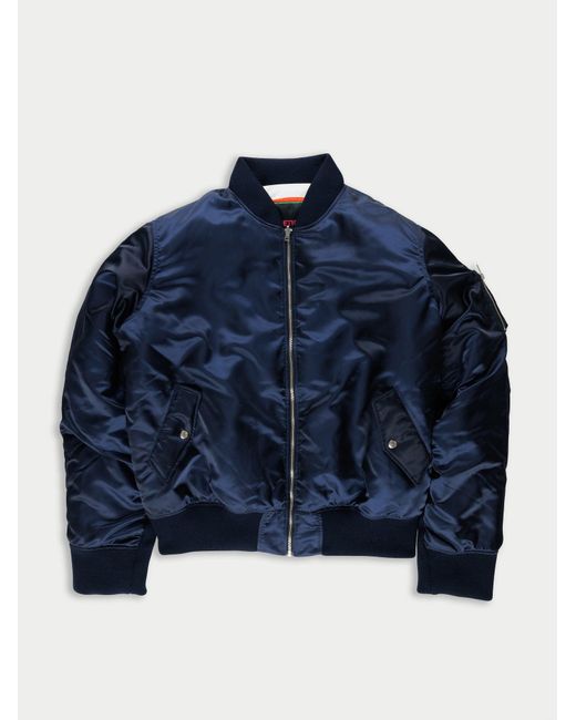 La Fetiche Blue Kim X Oversized Bomber Jacket