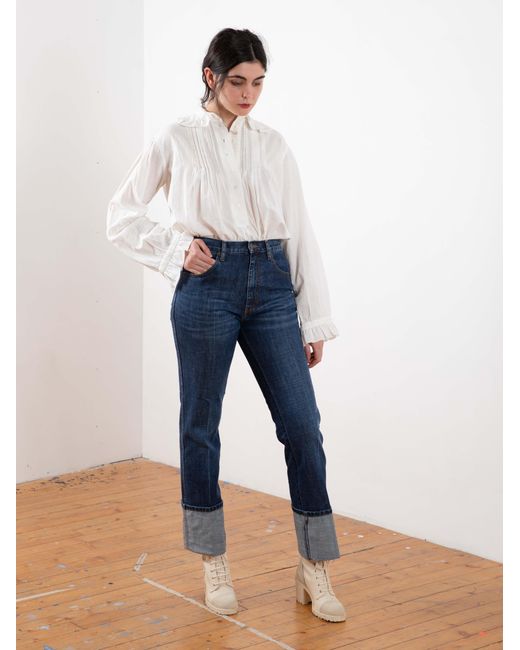 La Fetiche White Gigi Traditional French Embriodered Blouse