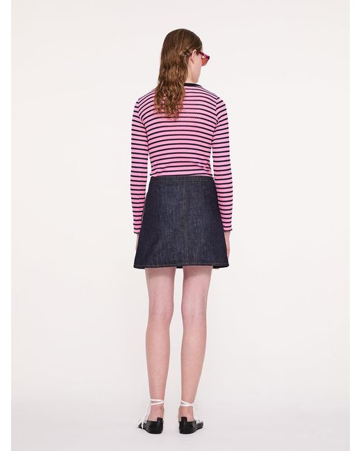 La Fetiche Red Jackie Raye Fine Weight Ribbed Top