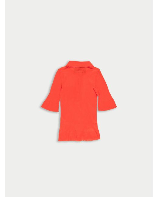 La Fetiche Red Micky Fine Weight Ribbed Top