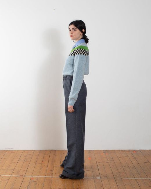 La Fetiche Green Nova Fairisle Shetland Sweater