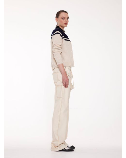 La Fetiche Blue Maar Crew Neck Cardigan