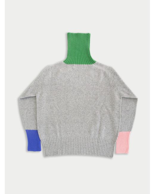 La Fetiche Gray Rudi X Oversized Seam Free Polo Sweater