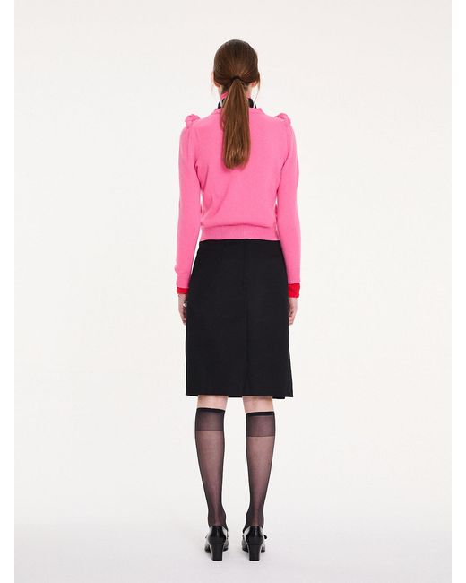 La Fetiche Pink Vali Fine Weight Cardigan