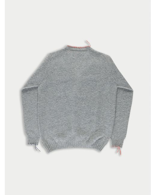 La Fetiche Gray Beaton Brushed V-Neck Cardigan