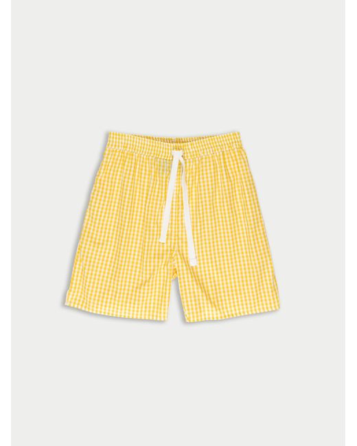 Women's Yellow Al Gingham Boxer Short