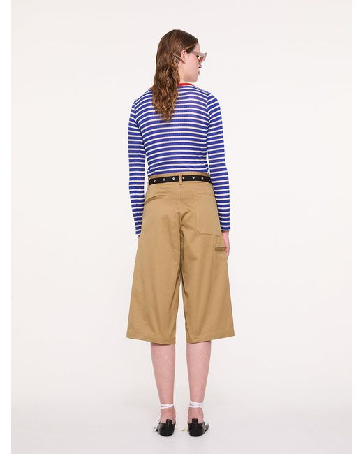 La Fetiche Blue Jackie Raye Fine Weight Ribbed Top