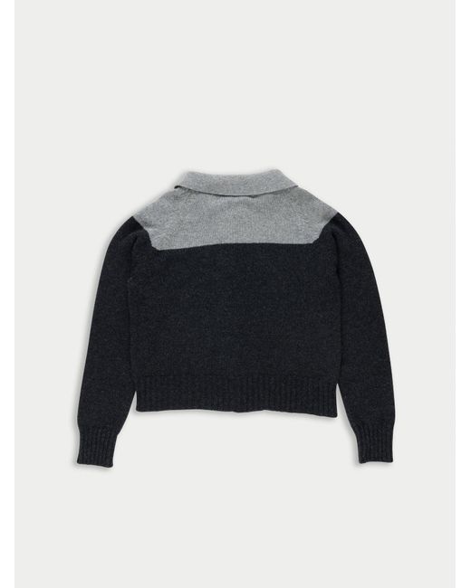La Fetiche Black Antonio Graphic Yoke Cardigan