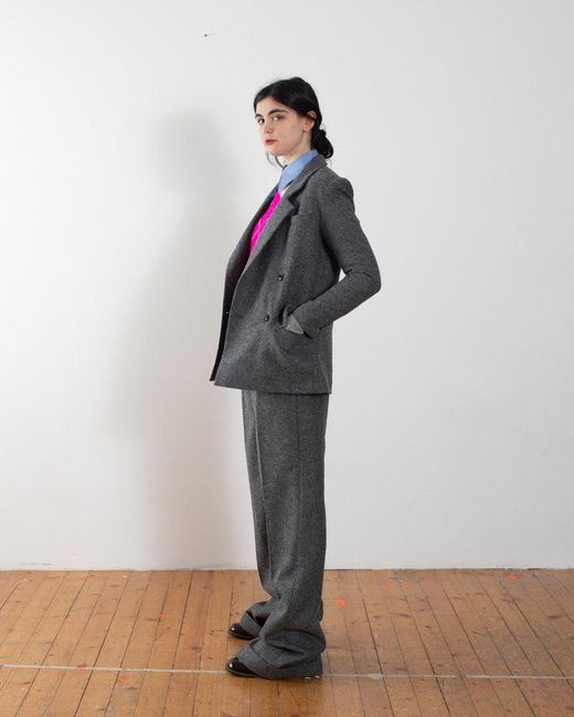 La Fetiche Gray Camille Tailored Blazer Jacket