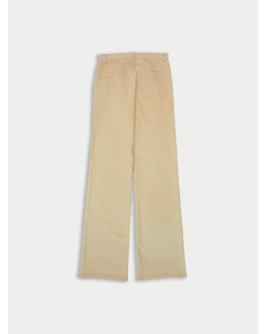 La Fetiche White Pauline Jumbo Corduroy Jeans