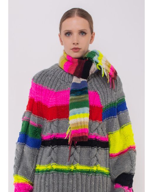 La Fetiche White Billy Hand Knitted Scarf